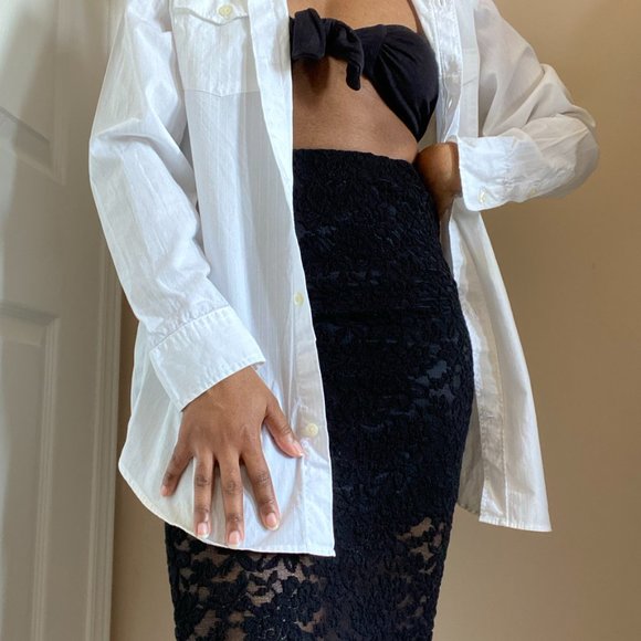 White Gap Collared Button Down Shirt - Picture 11 of 13